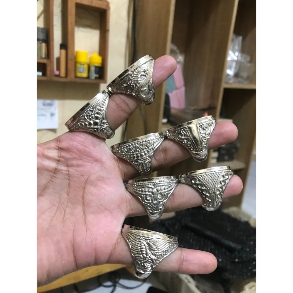 Emban cincin Alpaka  besar jumbo