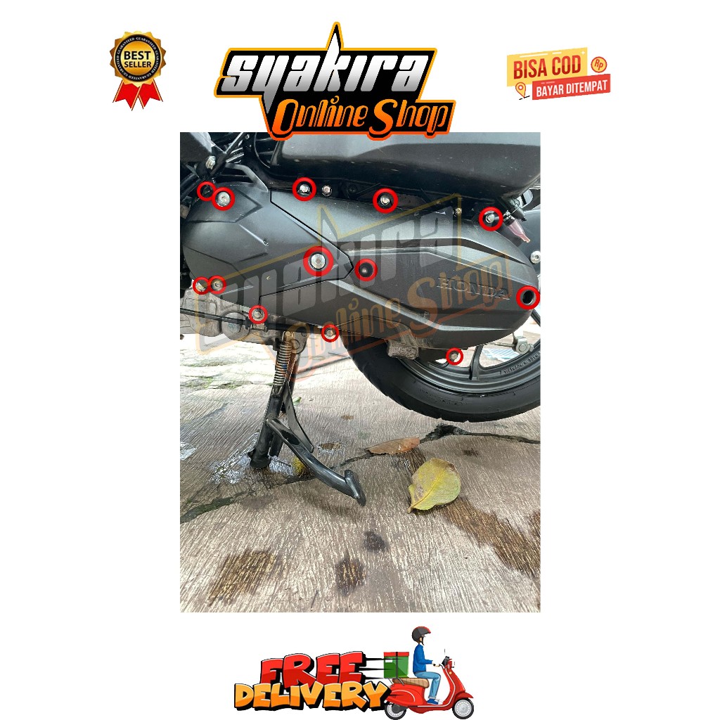 BAUT BAK CVT 1 SET ( 13 BAUT ) VARIO 125 / 150 LED OLD LED NEW BOHLAM KZR GEN 1 2 TAHUN 2012 - 2025 