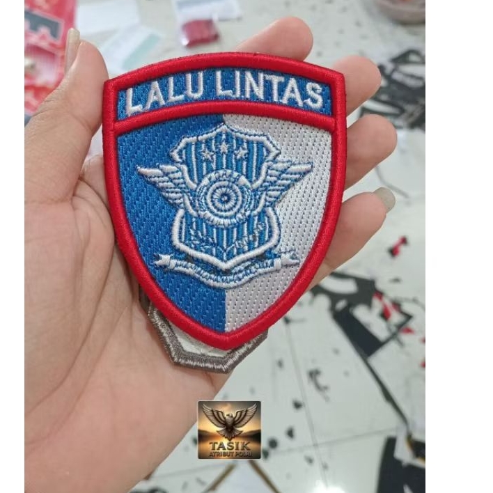 Emblem Polisi Lalu Lintas Bordir Timbul Rapih - Kualitas Premium