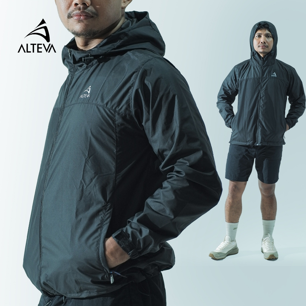 Alteva Jaket Windbreaker Pria Wanita Ultralight Outdoor Parasut Anti Uv Olahraga Running Jogging