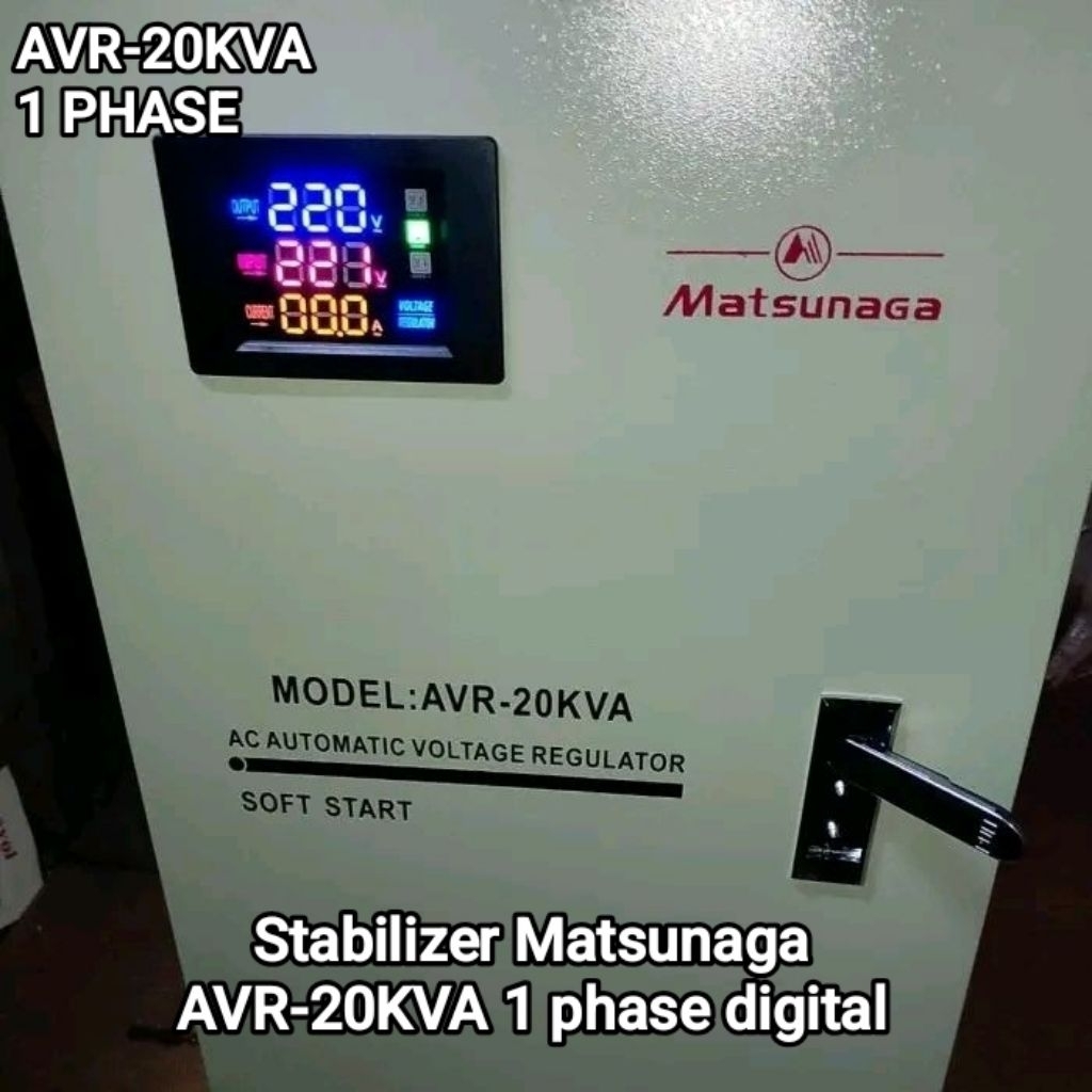Stabilizer listrik/Stavol Matsunaga 20kva digital 1phase/Stabilizer Matsunaga 20000watt/AC AUTOMATIC