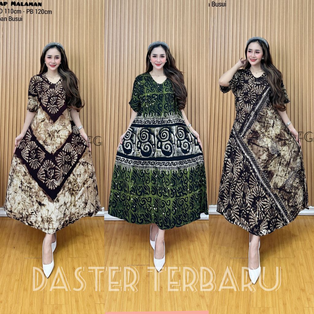 Termurah - Daster Twill rayon super premium original terbaru lengan pendek modern Batik viral kekini