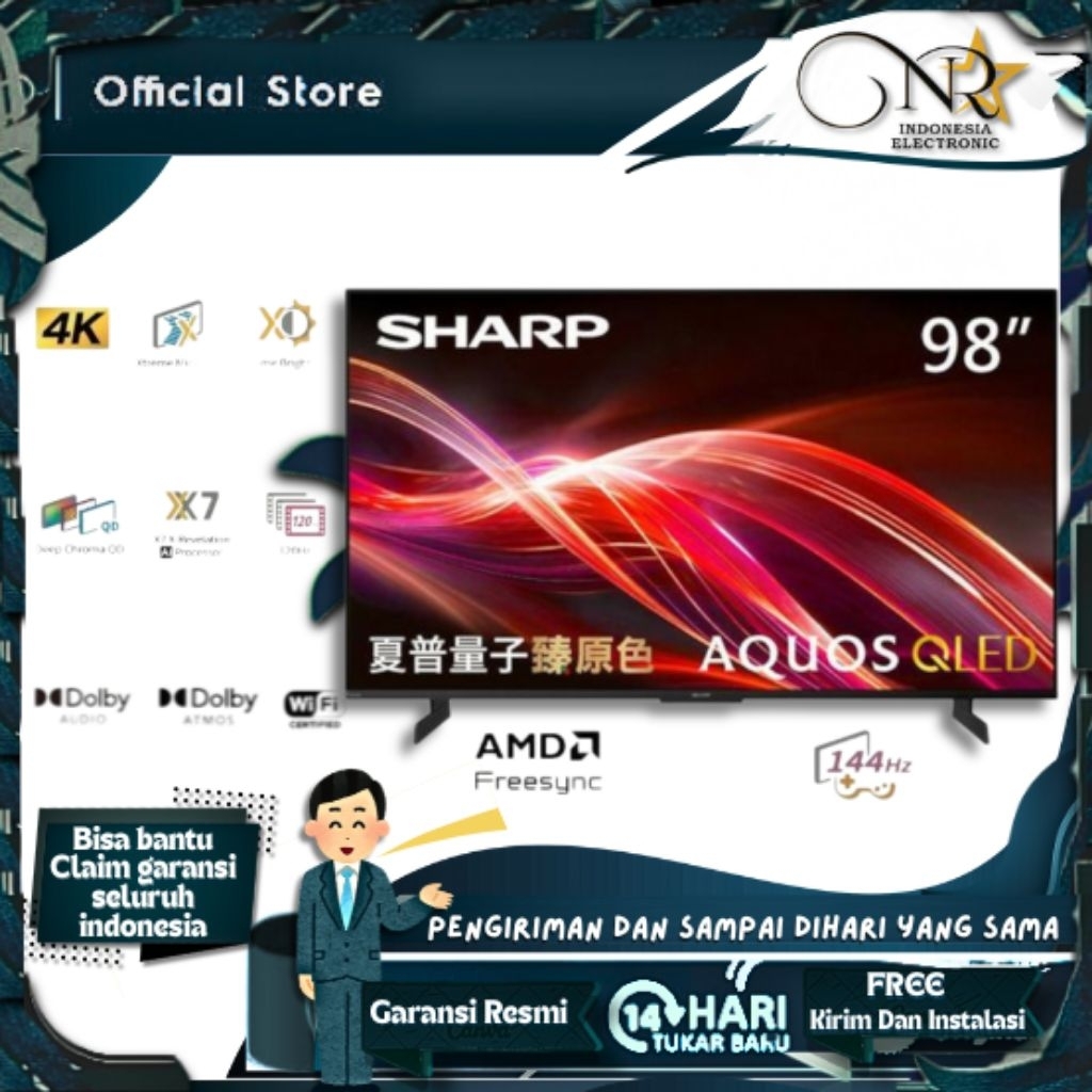 SHARP 4T C98HN700X Android TV 98 Inch