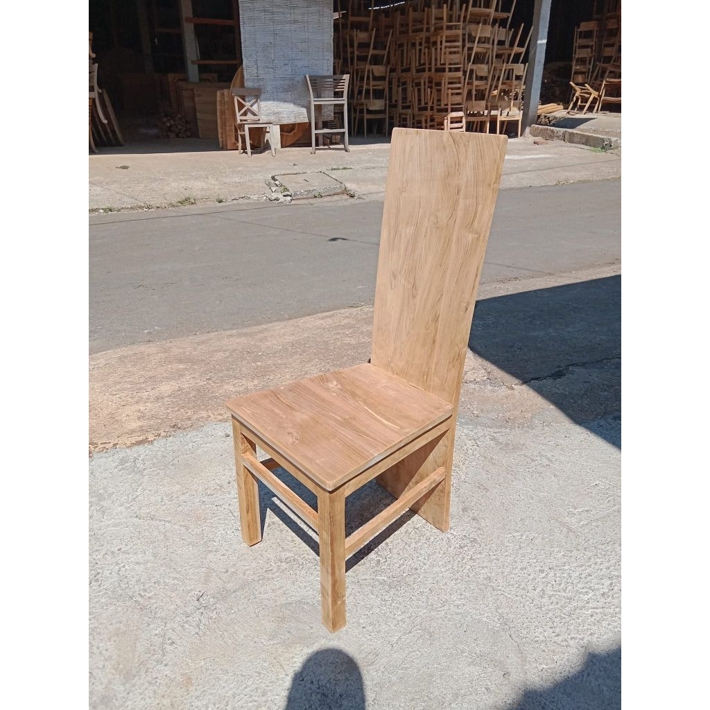 Kursi makan Blok solid.