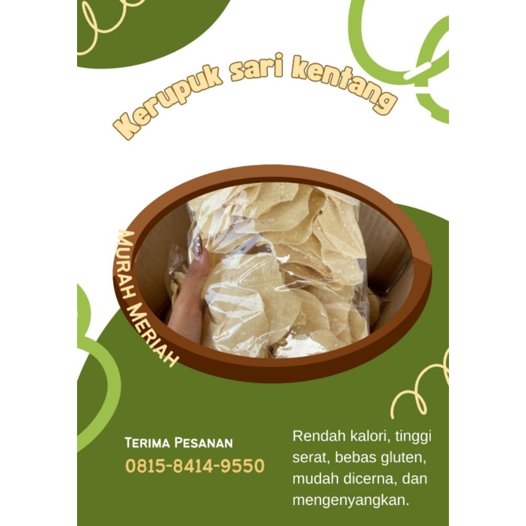 KERUPUK SARI KENTANG  MENTAH