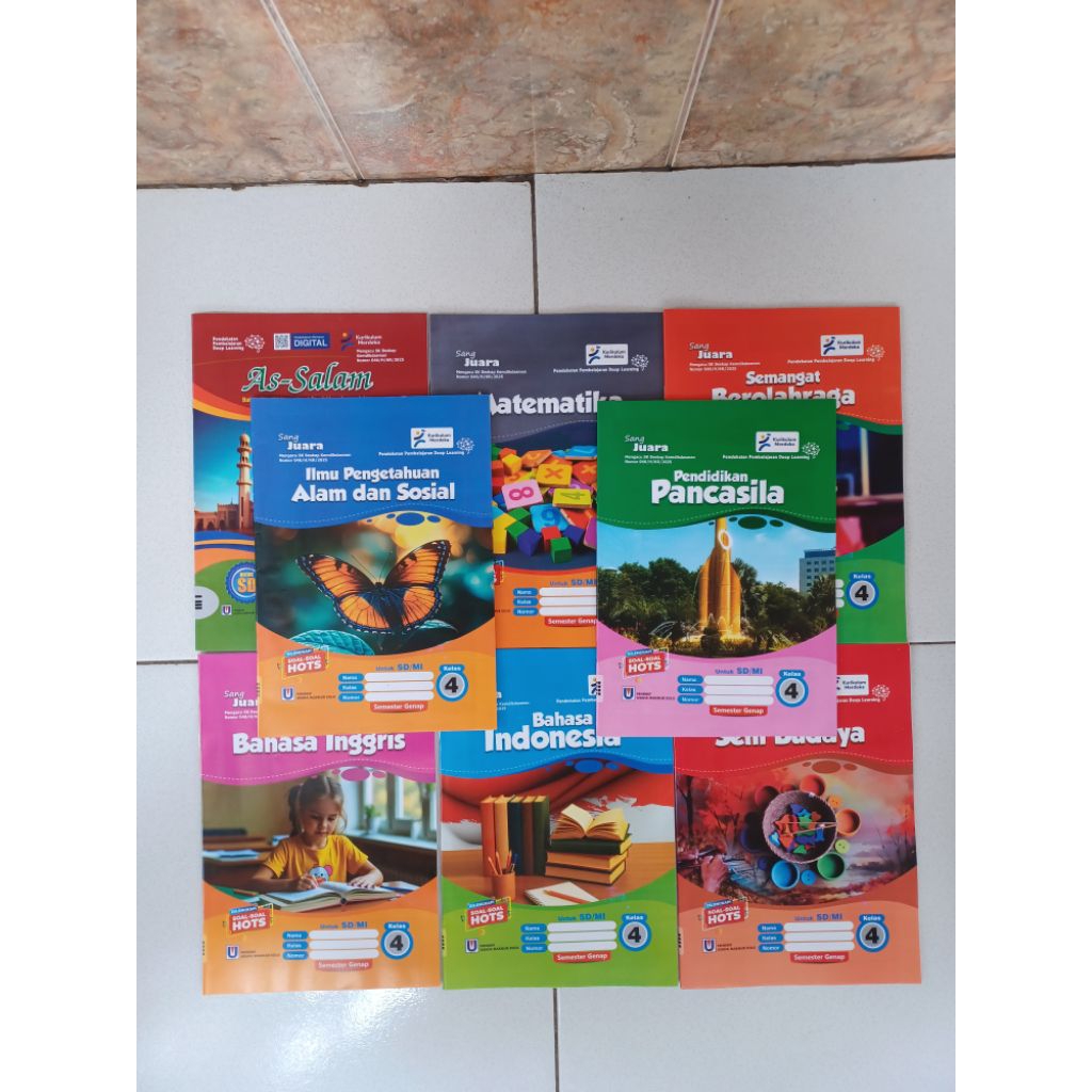 Buku LKS Sang Juara, As-Salam, dan Lugina Kelas 4 SD/MI Semester 2 Genap Kurikulum Merdeka (Mata Pel