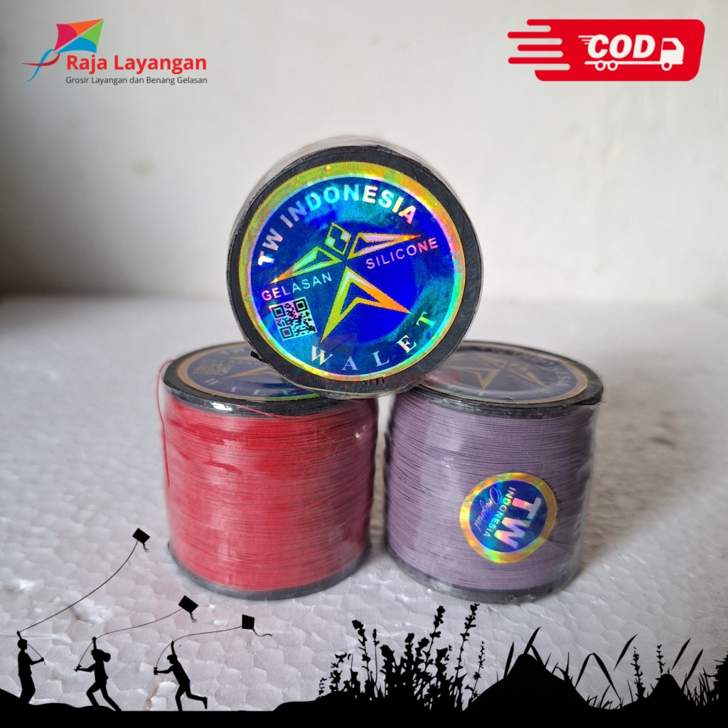 Raja Layangan - Benang Gelasan TW Walet Bogel Biru Kualitas Premium