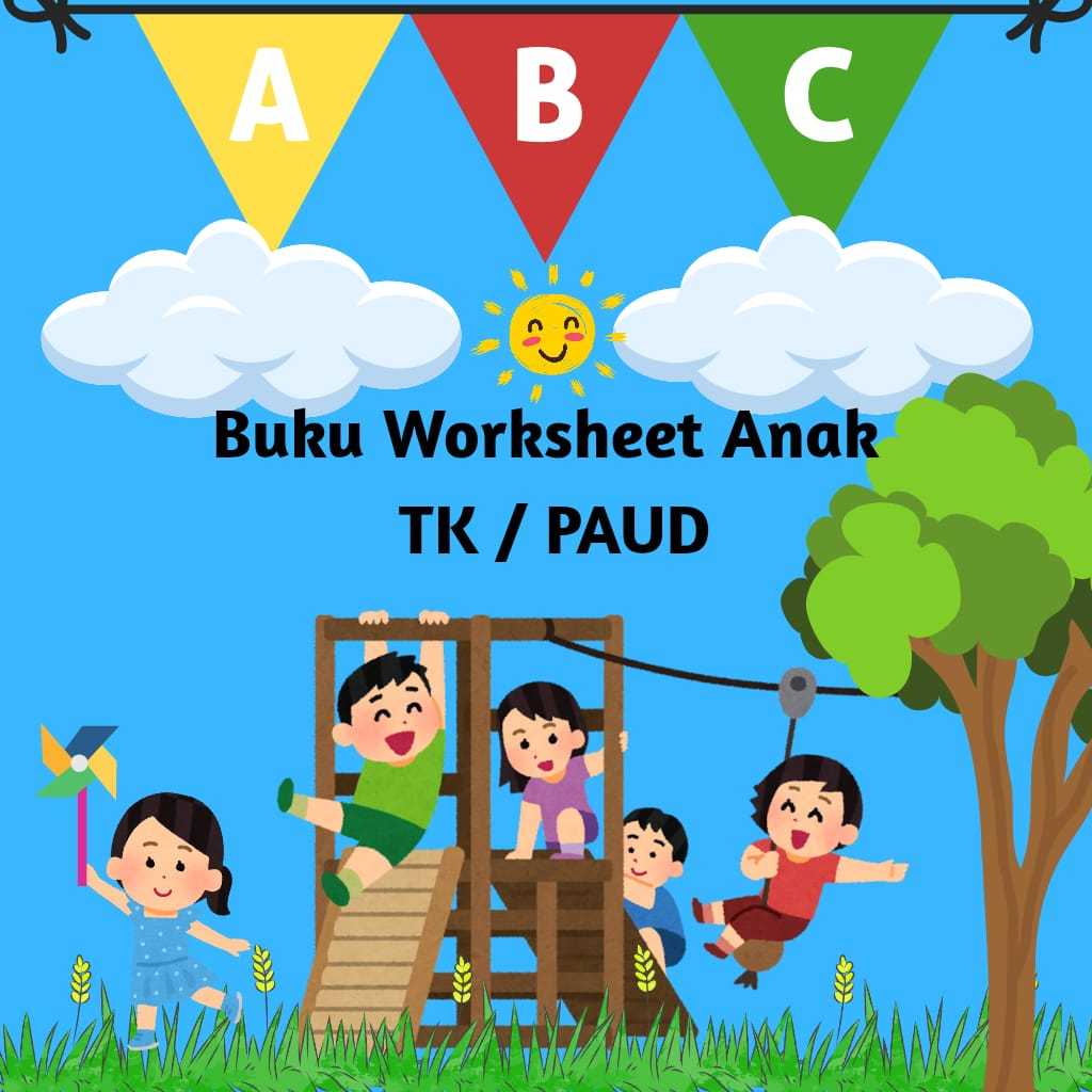 Worksheet Anak TK - PAUD  Lembar Latihan Anak  Ebook Anak 400 halaman Versi Bahasa Indonesia (200 Ha