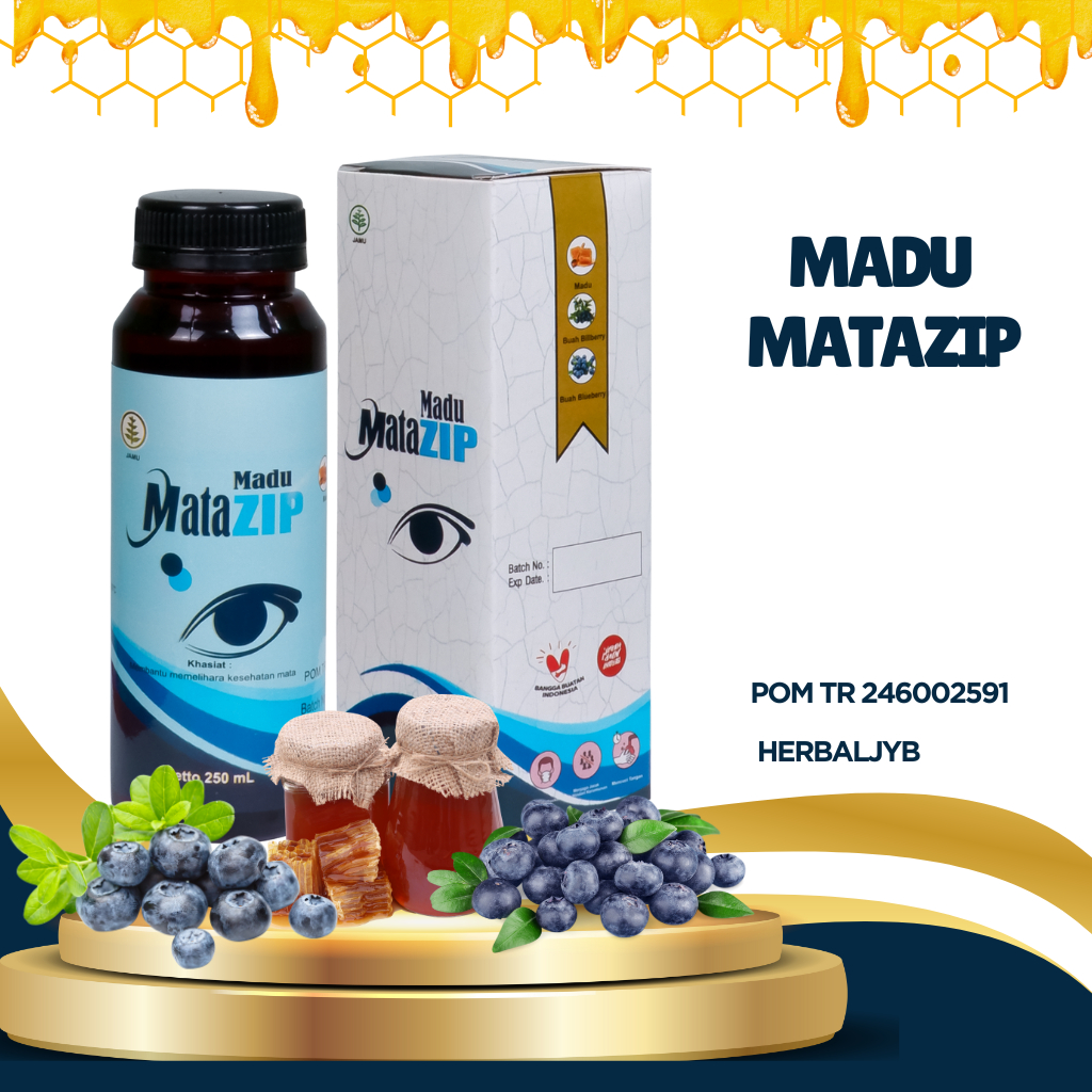 Madu MataZIP Herbal – Nutrisi Mata BPOM & Halal + Free Tetes Mata