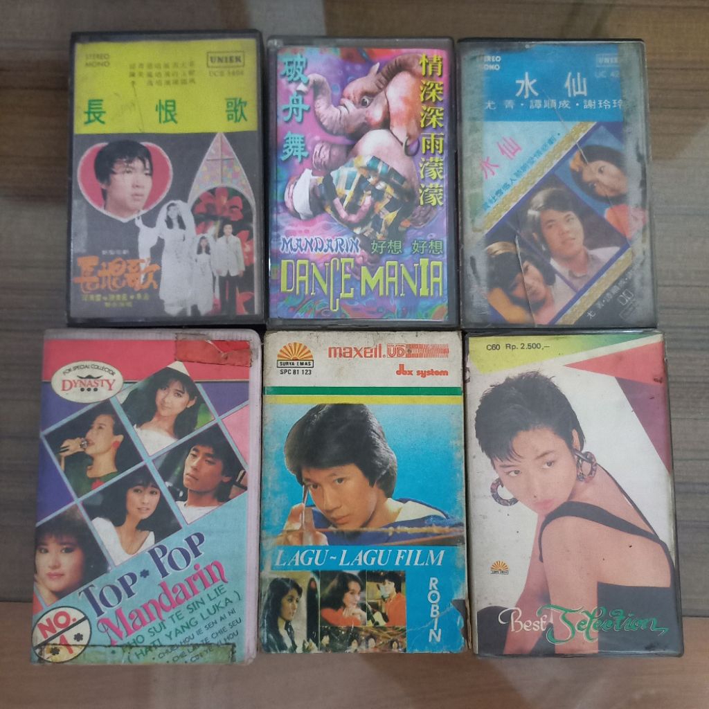 Kaset Pita Koleksi Lagu Mandarin / Cassette Tape Kumpulan Lagu-Lagu Mandarin / Lagu Mandarin Lawas /