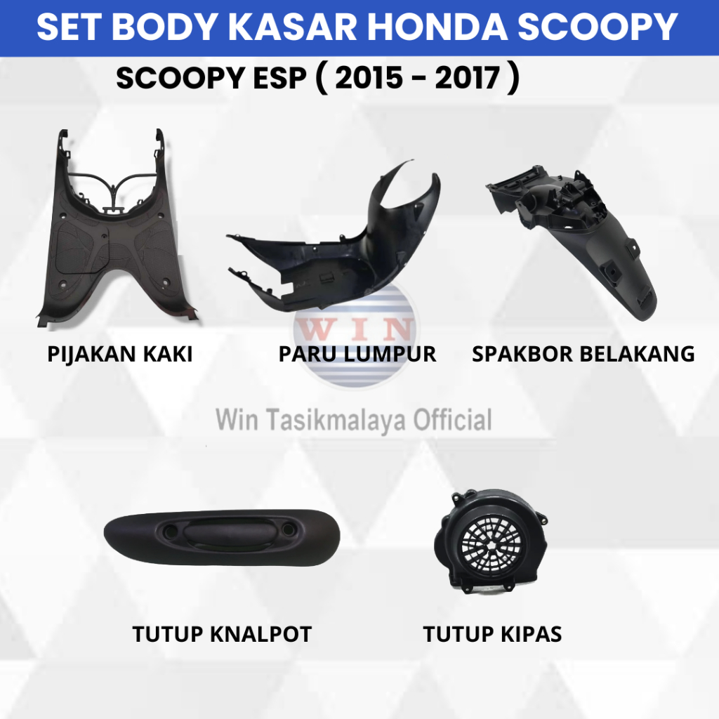 Cover Body Kasar Scoopy ESP 2015-2017 Full Set Tebal Kuat Cocok Original Look | WIN Tasikmalaya