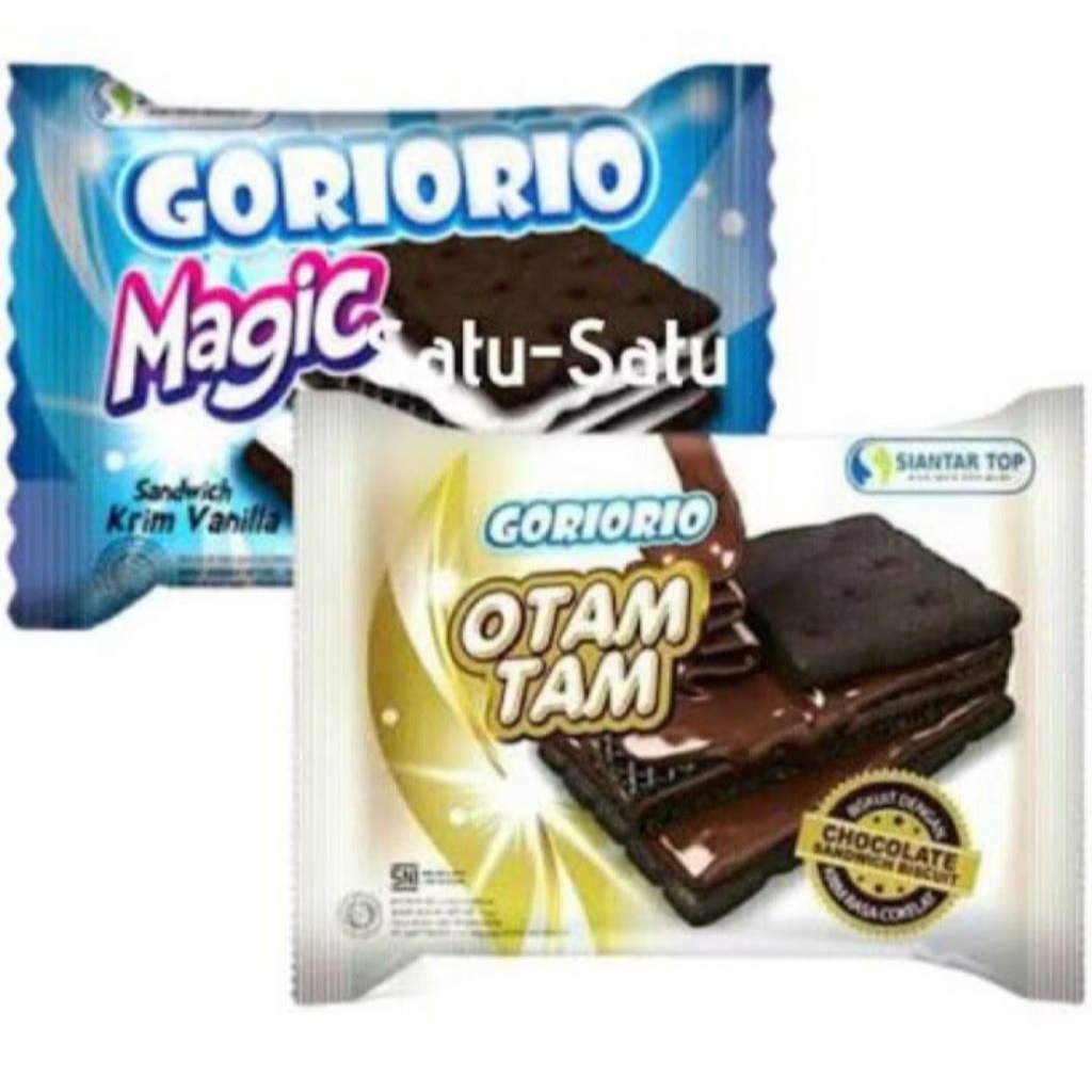 Goriorio Kue Snack Makanan Ringan,Goriorio Kue Sandwich Magic Otam Tam isi 10