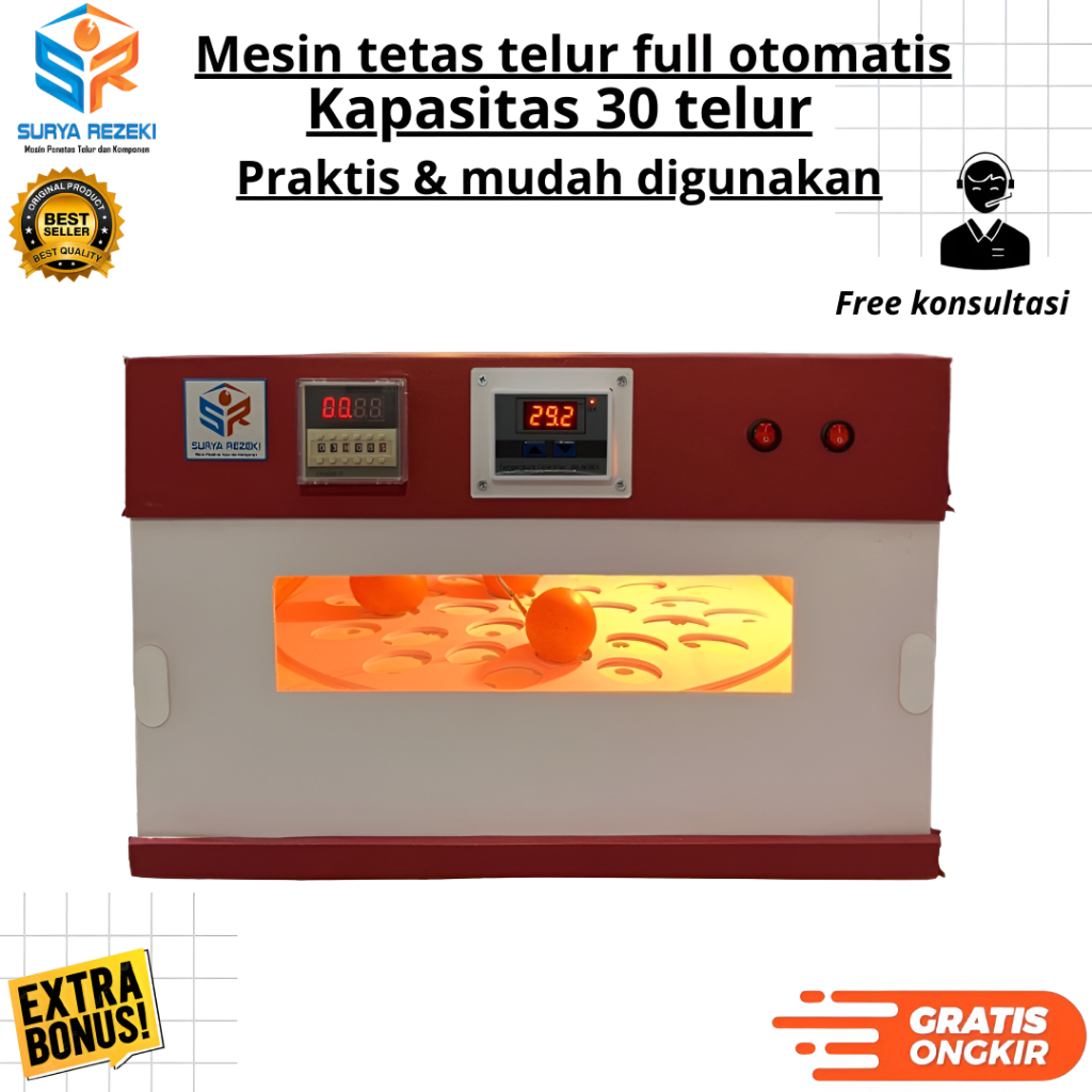 penetas telur otomatis mesin tetas telur full otomatis ayam dan bebek inkubator telur kap 30
