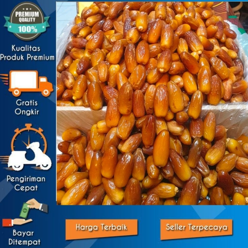 KURMA TUNISIA MADU/PALM FRUIT NON TANGKAI/KURMA MADU 1 KG