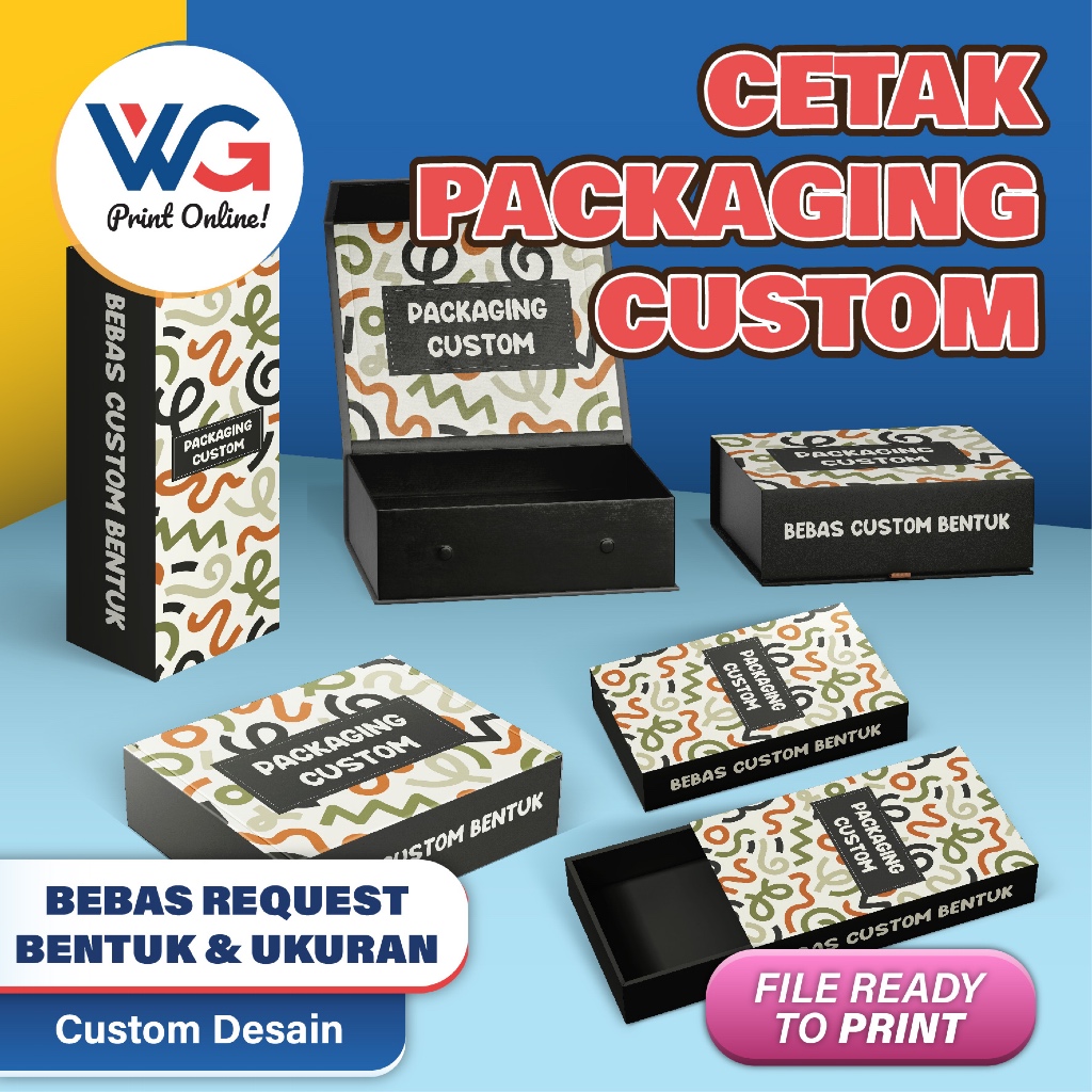 Hard Box Custom Kemasan Souvenir Packaging Premium Board Tebal