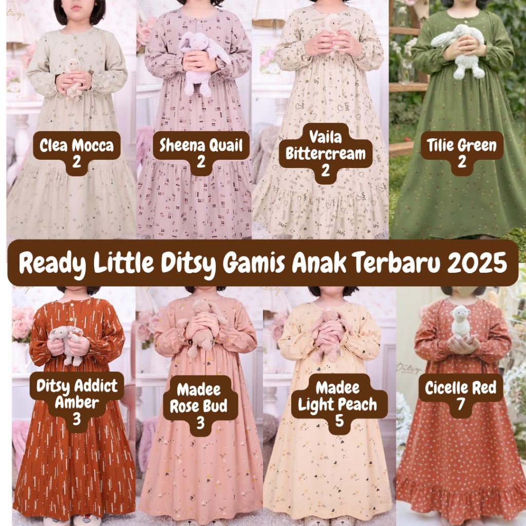 Gamis Anak Little Ditsy Nightgown size 2, 3, 5 dan 7