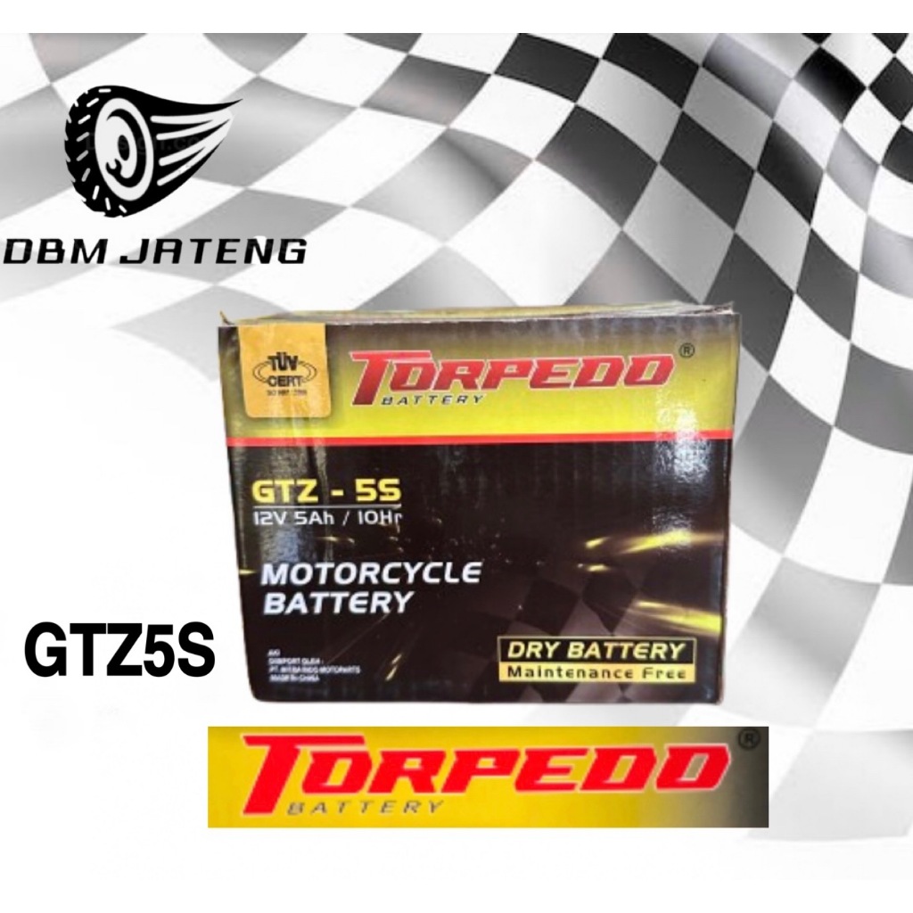 100% ORIGINAL & BARU AKI TORPEDO ACCU UKURAN TIPE GTZ5S HARGA GROSIR AKI KERING DAN BASAH MOTOR HOND