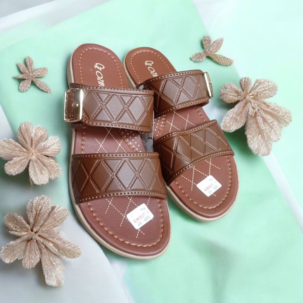 Ozawa sandal wedges wanita