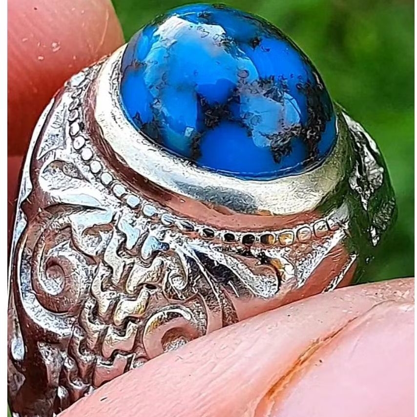 batu akik pirus Mesir natural biru mantapppp