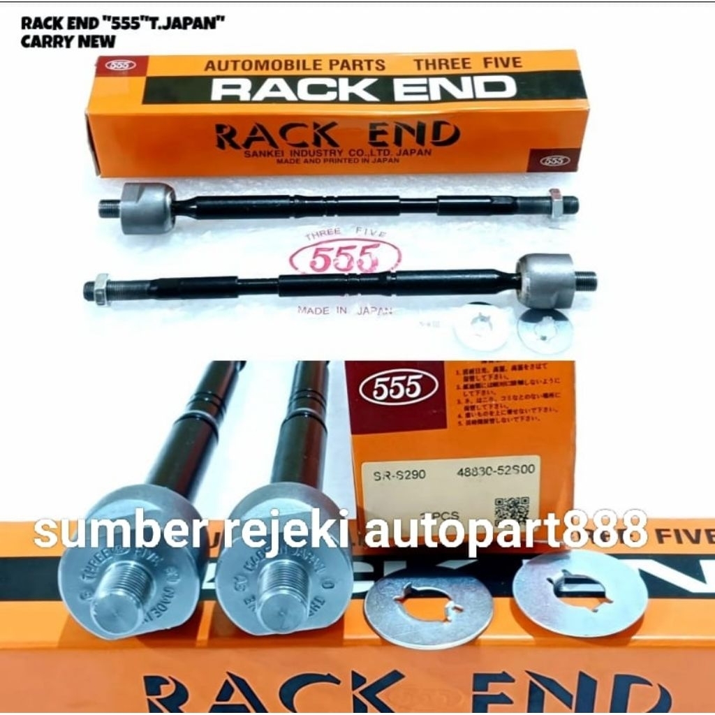rack end long tie rod Suzuki new carry 2019 ke atas mrk 555 Japan SR-S290 48830-52S00 original