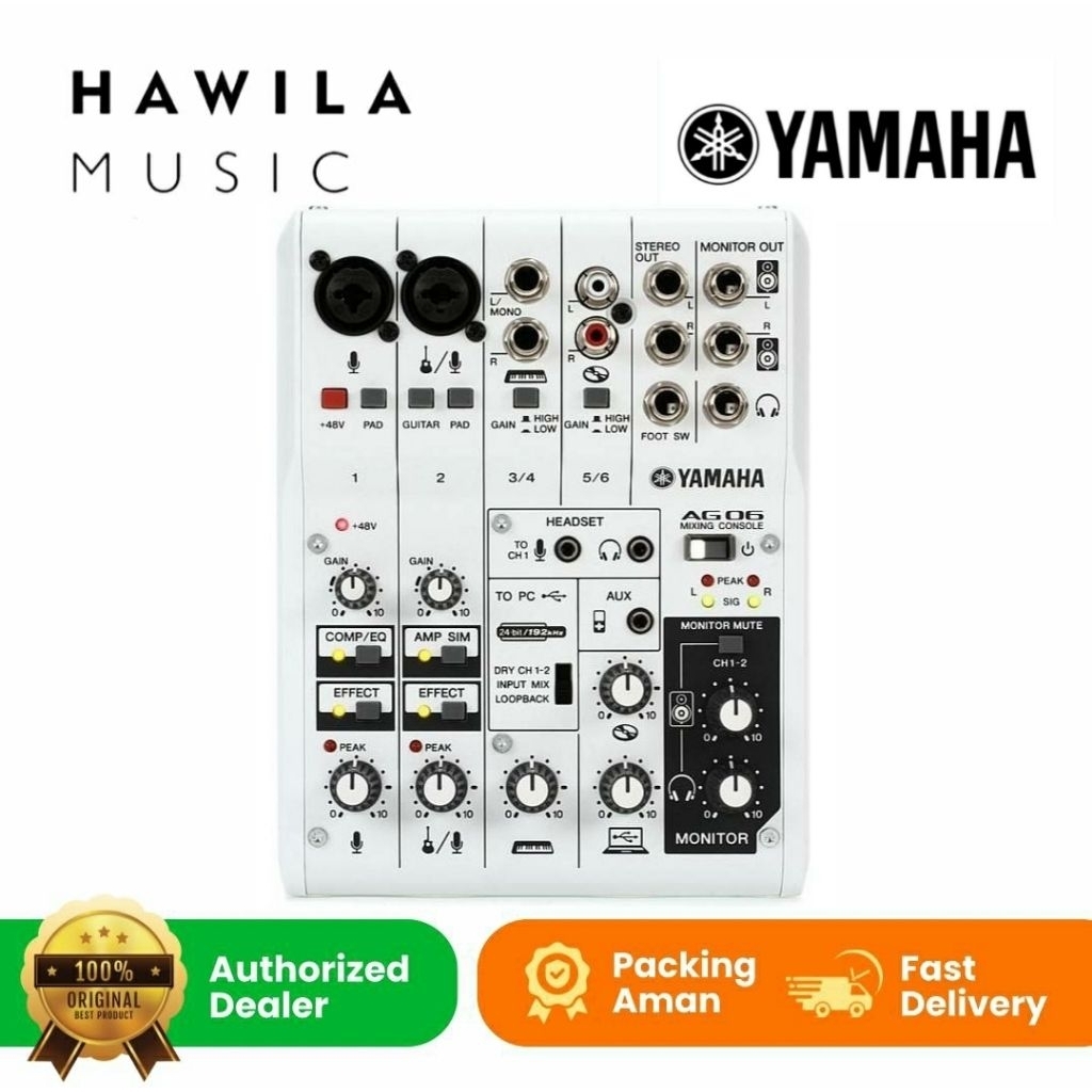 Yamaha AG06 6-channel Mixer dan USB Audio Interface ORIGINAL