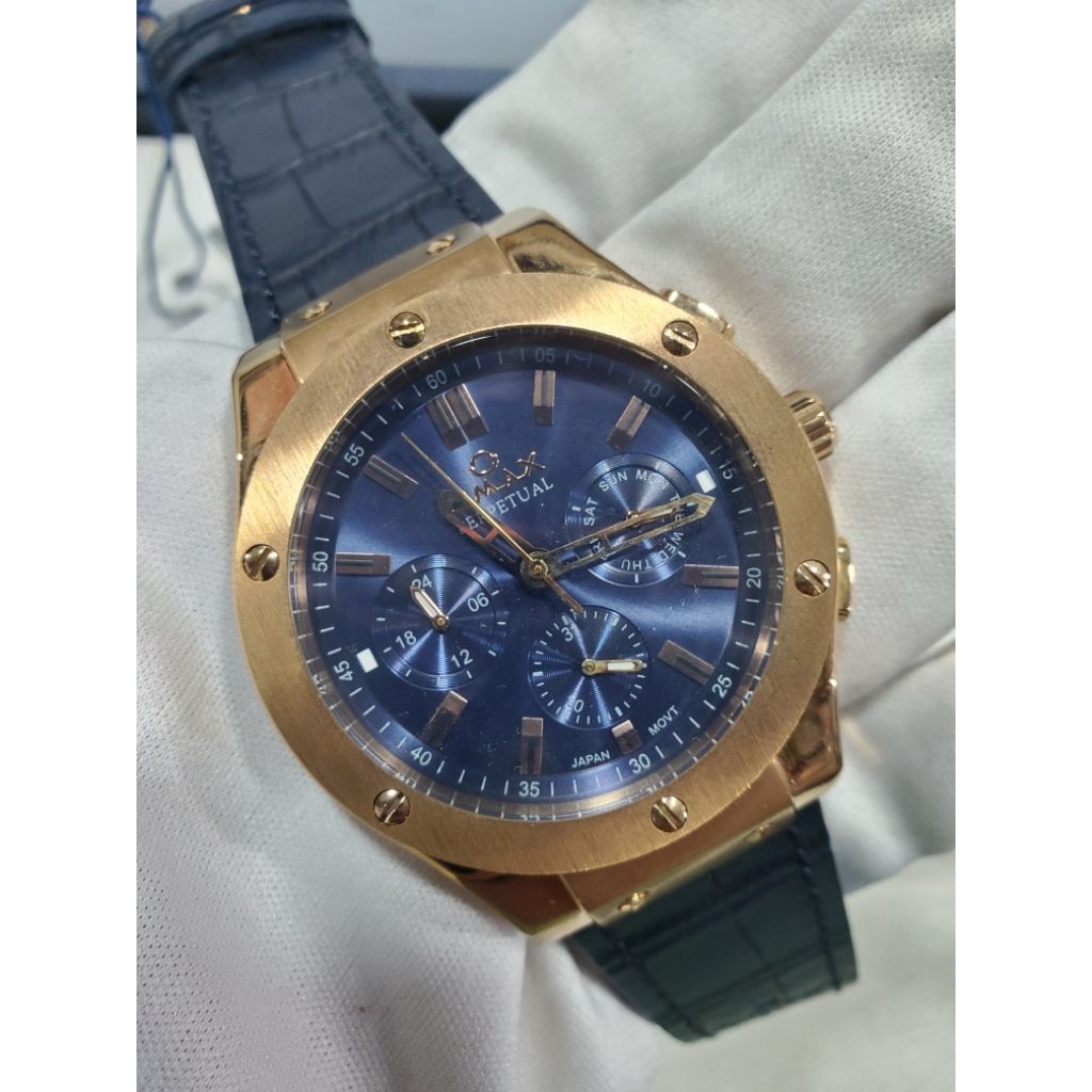 Jam Omax Arabic Original New Navy Pria