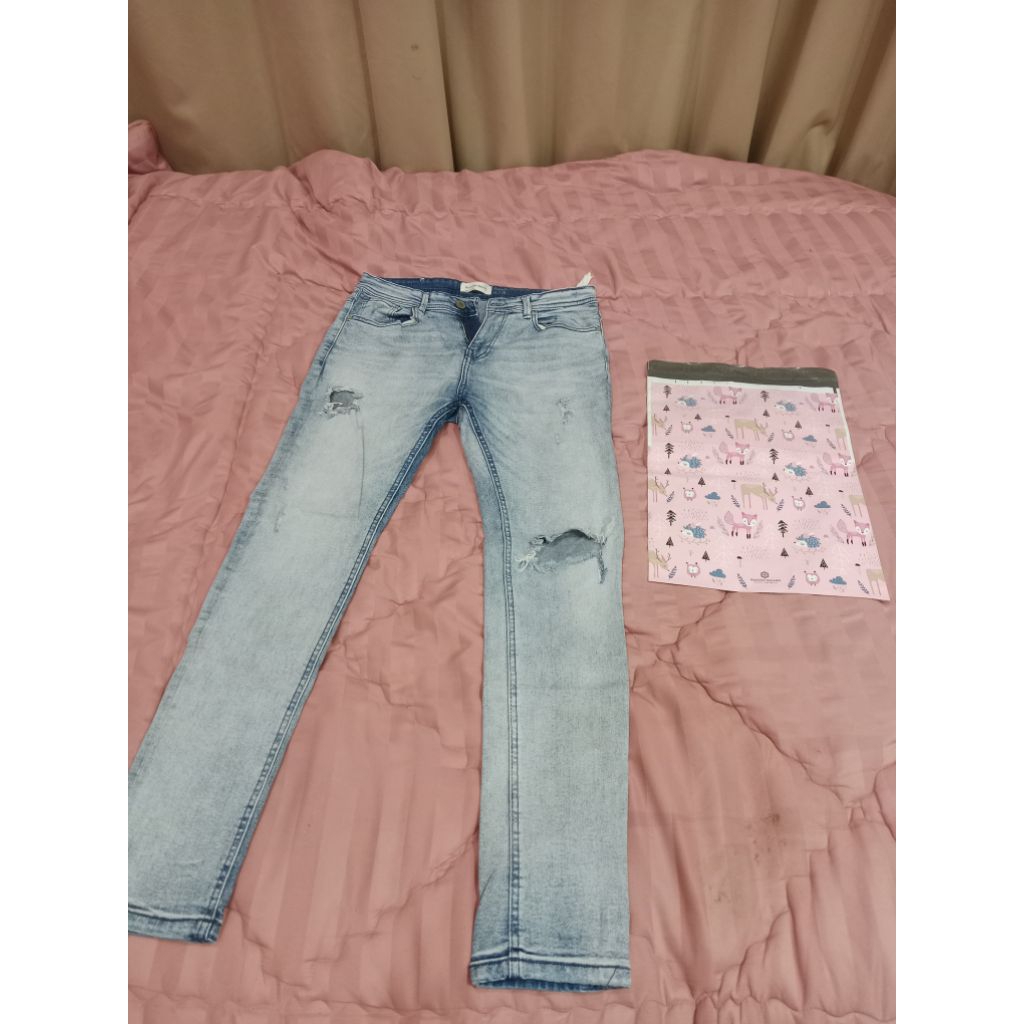 Bershka Man Denim Skinny Ripped Jeans [ORIGINAL]