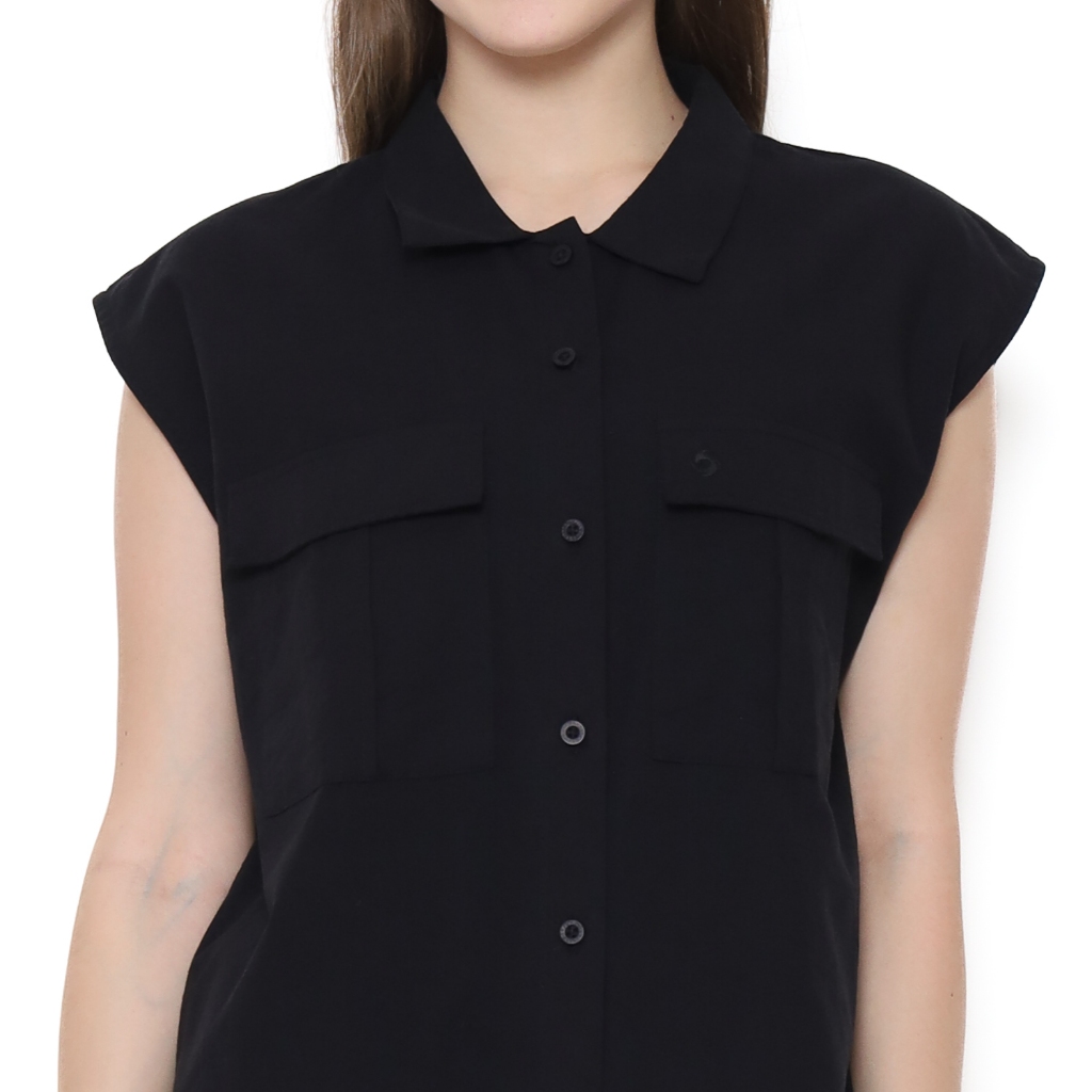 Voxfly kemeja lengan pendek Wanita Kiku Ladies Shirt Planet Surf
