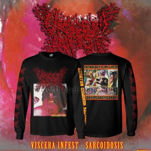 VISCERA INFEST - Sarcoidosis / TSHIRT DISTRO / TSHIRT BAND METAL ORIGINAL / KAOS MUSIK / DEATH METAL