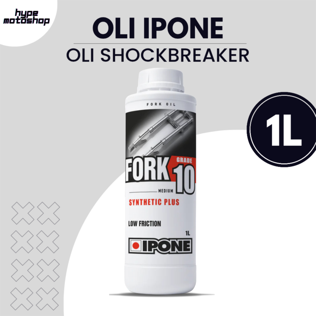 FORK OIL IPONE OLI SHOCK DEPAN GRADE 5 GRADE 10 GRADE 15 SOFT & MEDIUM SYNTHETIC PLUS 1L OLI SHOCK O