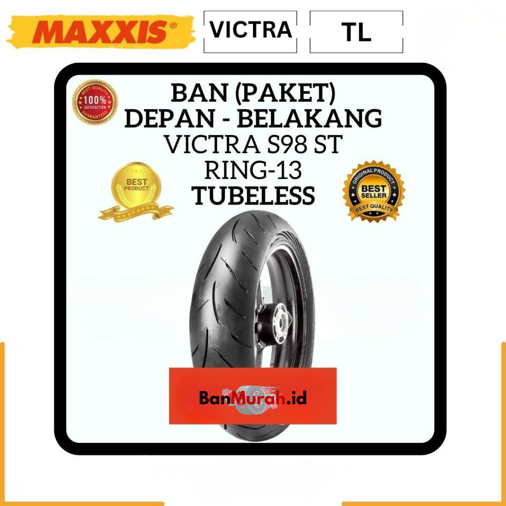 PAKET BAN MOTOR MAXXIS VICTRA UNTUK YAMAHA NMAX 120/70-13 140/70-13 Tubeless Terbaru Paket Depan Bel