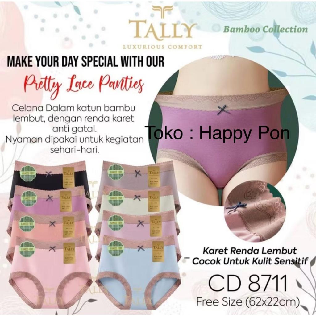 Tally 8711 celana dalam wanita bahan katun bambu