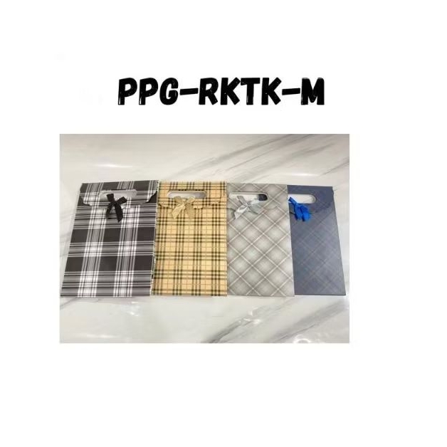Paper Bag Motif Kotak Kotak Tas Jinjing Kertas Goodie Bag Kertas Paper Bag Motif Kotak /PPG-RKTK-M