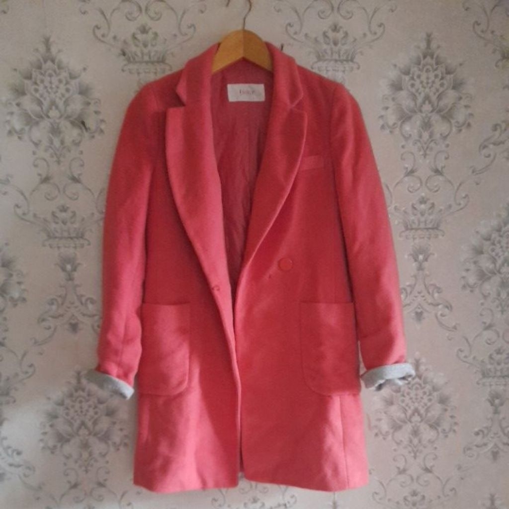 Coat wool wanita Coat winter spring autumn Long Coat wool