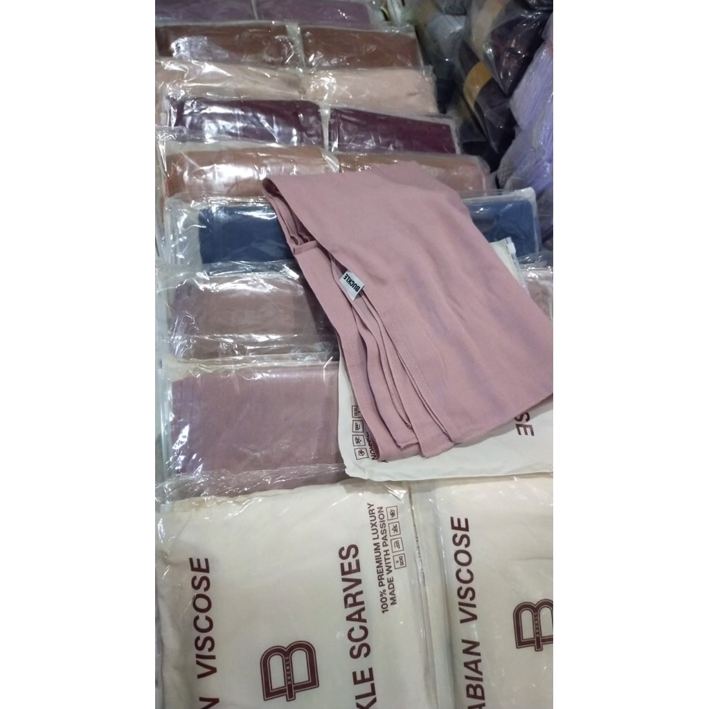 [Grosir 10pcs] Hijab Pashmina arabian Viscose Buckle Jilbab Pashmina Polos Jilbab Pashmina Arabian J