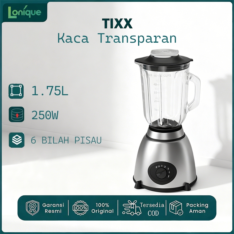 Tixx Blender Bumbu 1.75L 6 Pisau 250W Jus