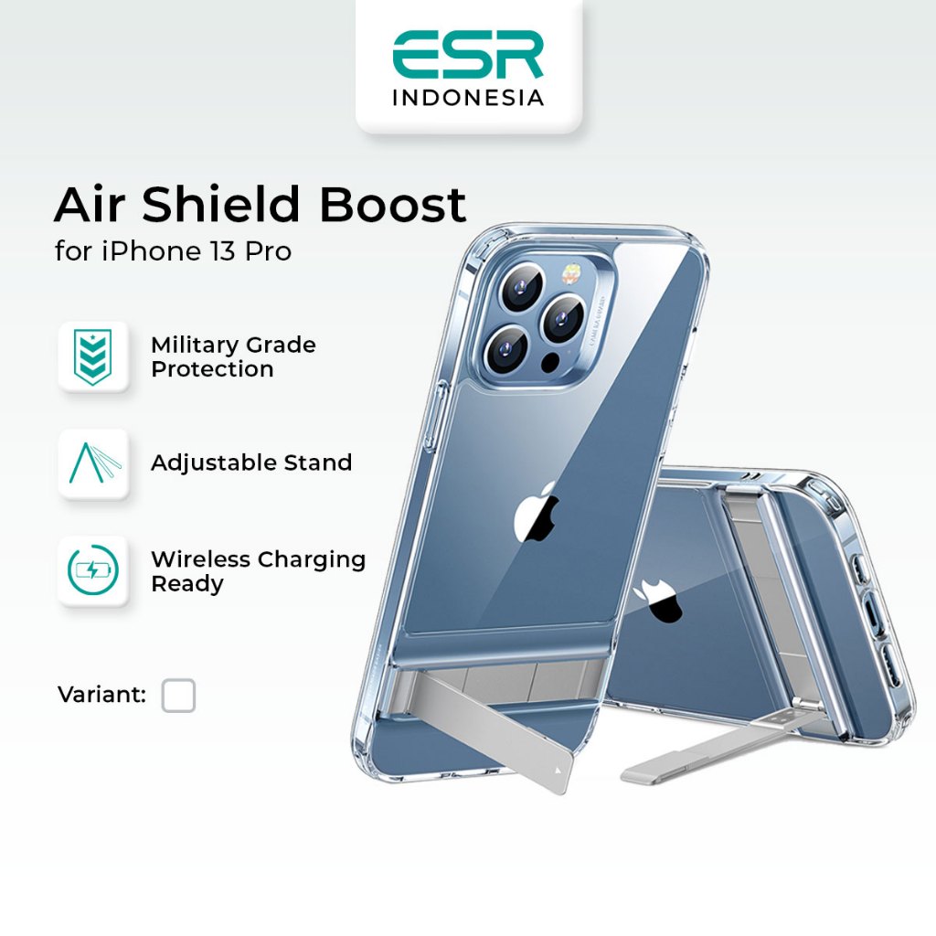 ESR Air Shield Boost Case iPhone 13 Pro Case Casing Softcase Stand Handphone Transparan Magsafe
