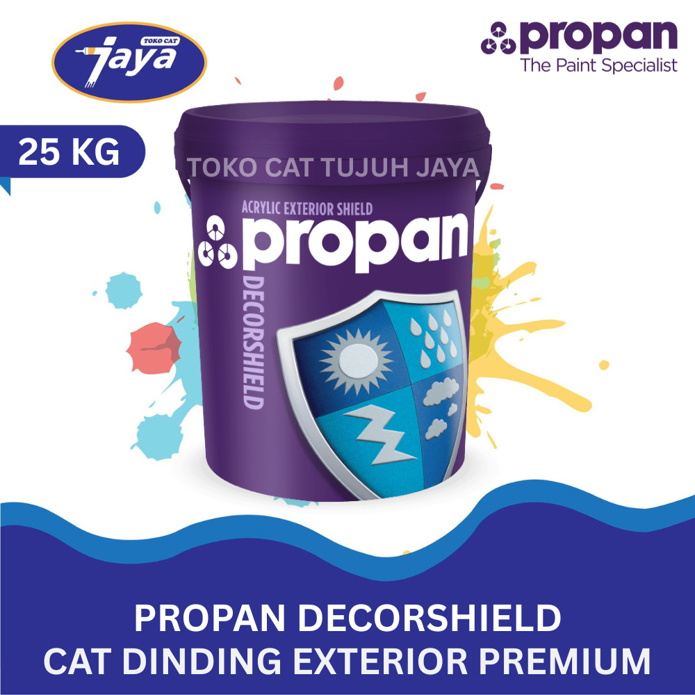 Cat Dinding tembok Luar Exterior Propan DW 500 Premium Exterior Decorshield Abu Muda 20Kg 20 Kg PAIL