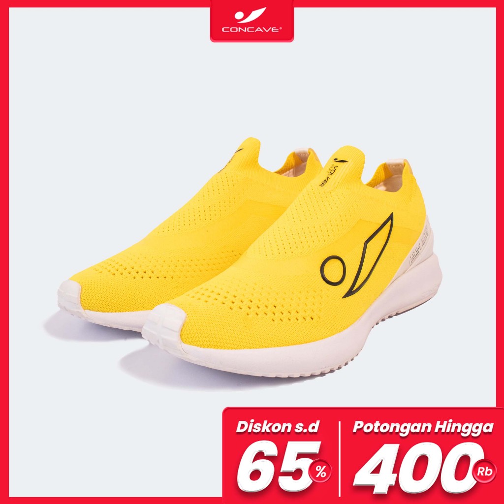 Concave Running - Volker Run - Yellow / White - Sepatu Trail Running Shoes Pria warna Kuning Putih