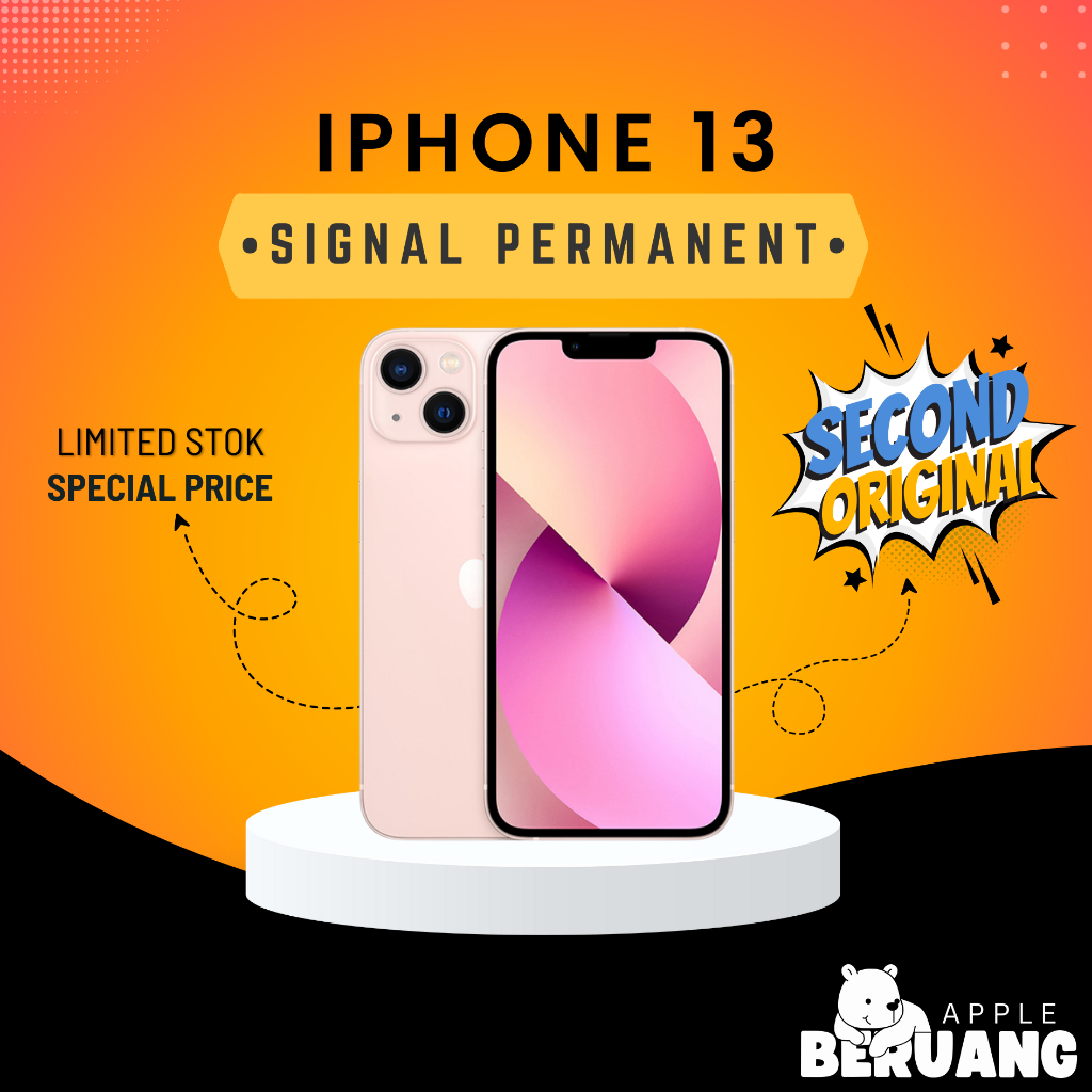 iP 13 128GB 256GB Second Like New Signal Permanent BC Bergaransi