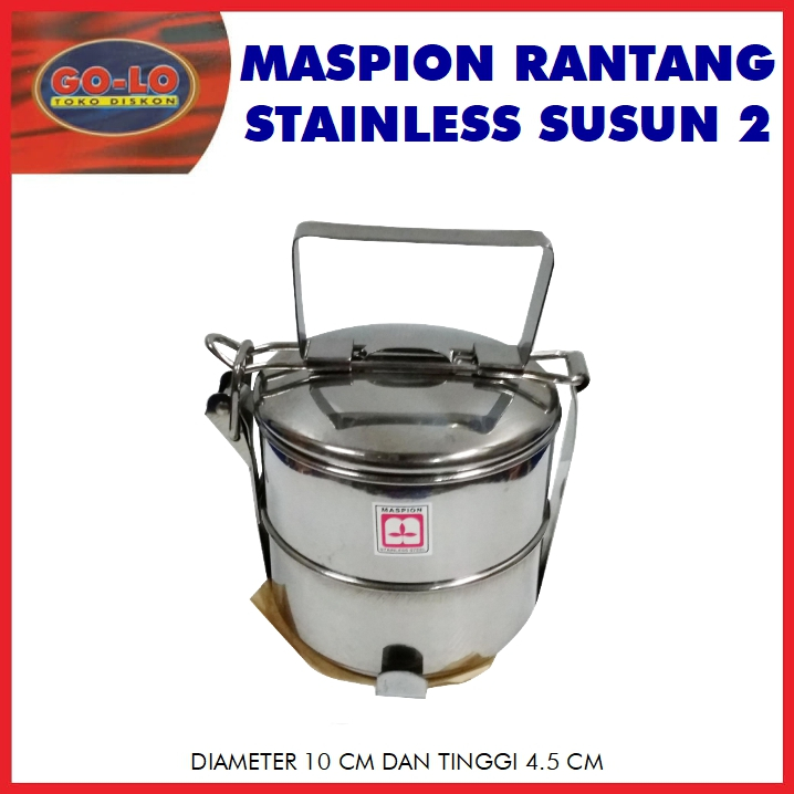 Maspion rantang stainless susun 2/Rantang stainless Maspion 10cm