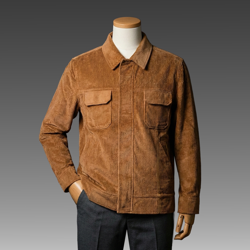 JB - Jacket Corduroy Brown - Jaket Trucker Pria