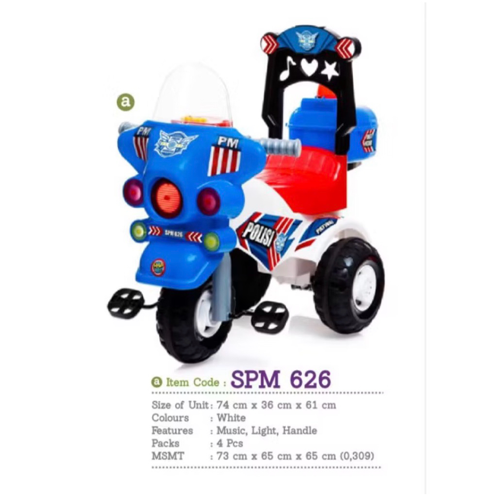 Sepeda anak roda 3 polisi preloved/like New