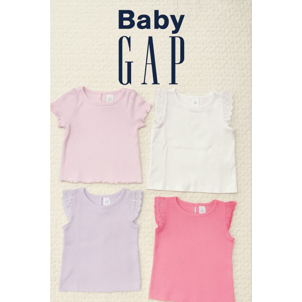 kaos katbol anak / kaos rib anak / kaos GAP / kaos anak kecil perempuan usia 0-3 bulan sampai 2 tahu