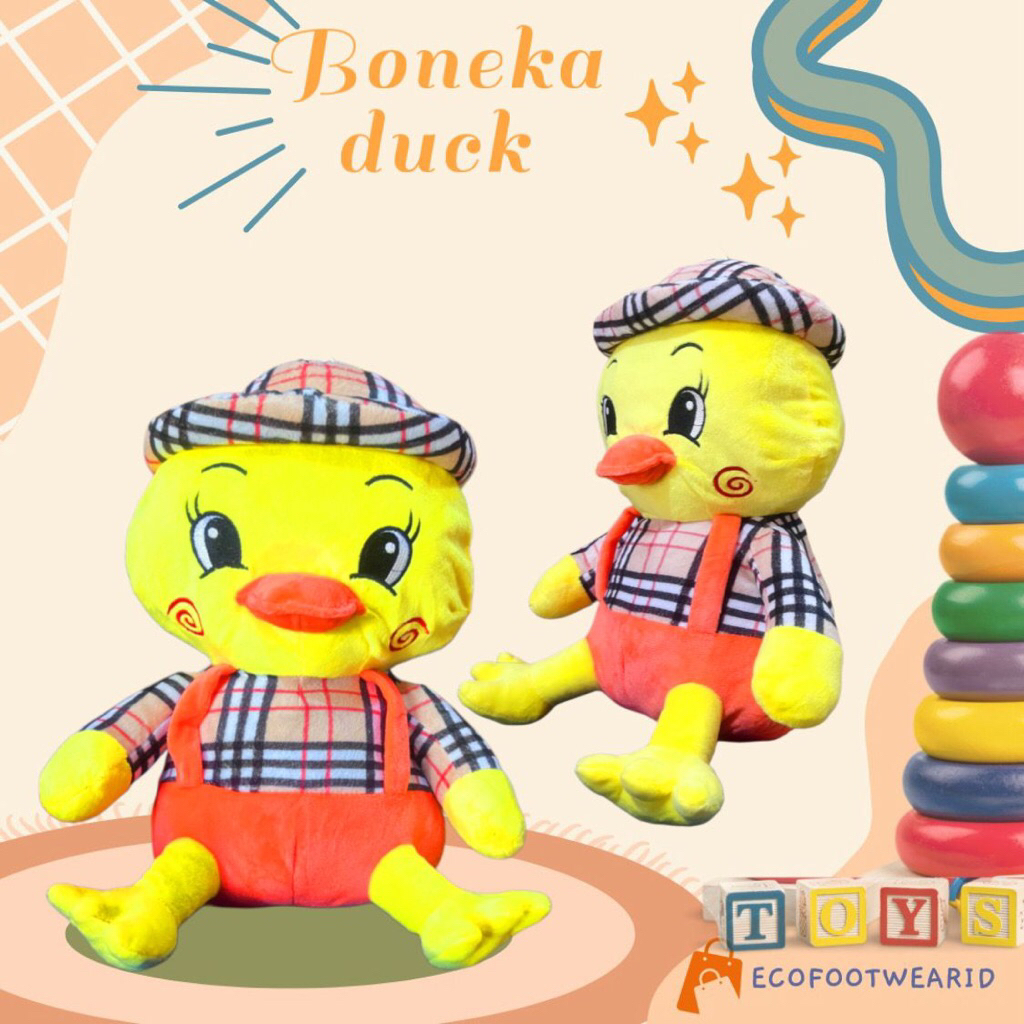 boneka duck ukuran 35cm boneka bebek cute boneka Little duck ecofootwear.id