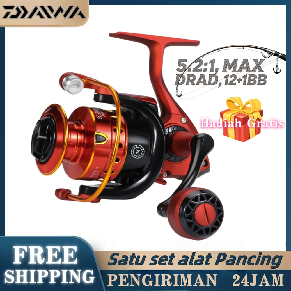 Reel Pancing HA1000 - 7000 100KG Spinning Fishing Reel Metal Murah Kuat Power Handle