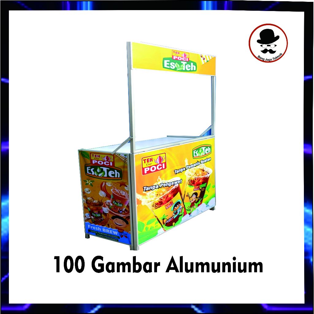 Gerobak Lipat Large/ Booth Portable/ Booth Lipat/ Minimalis/ Gerobak/ Rombong Jualan/ Gerobak Jualan