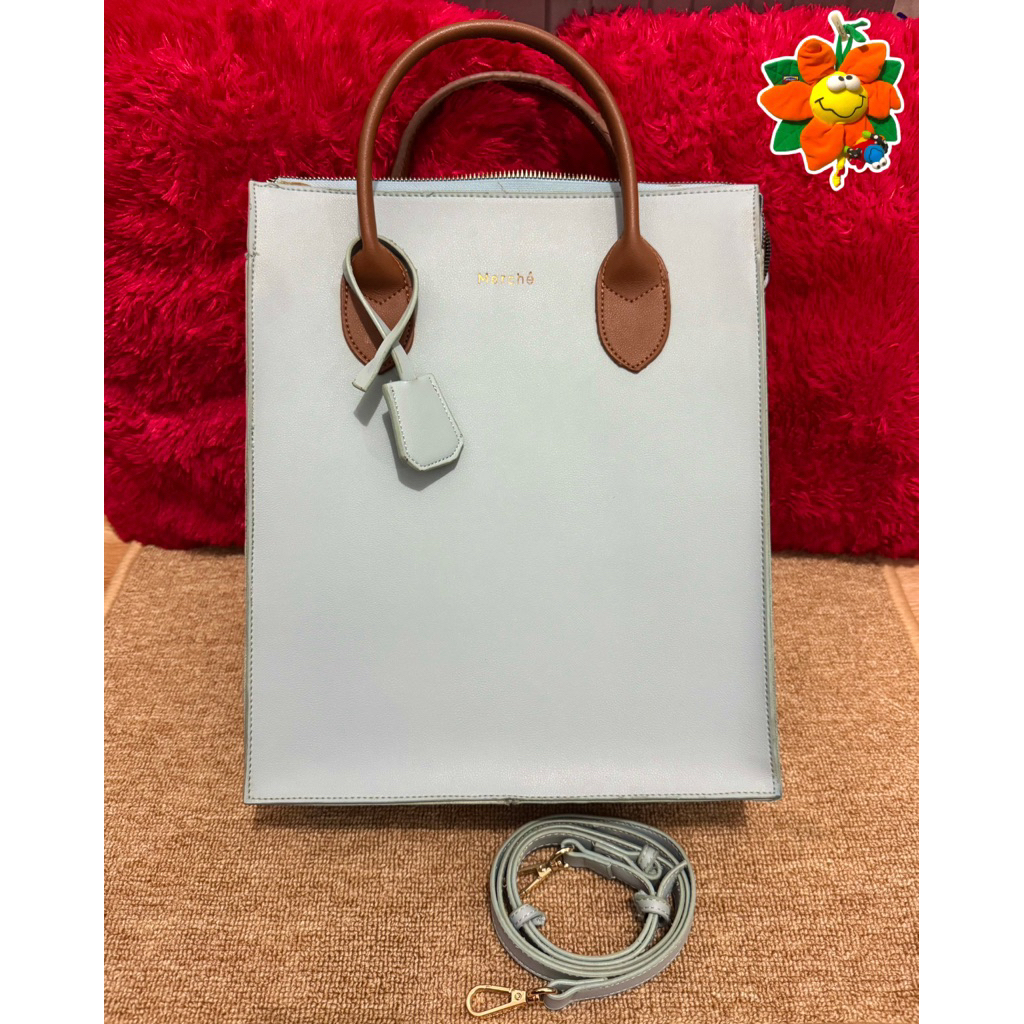 PL MERCHE Handle Bag Portrait leather Bags (ada minus noda) - preloved merche pl tas merche