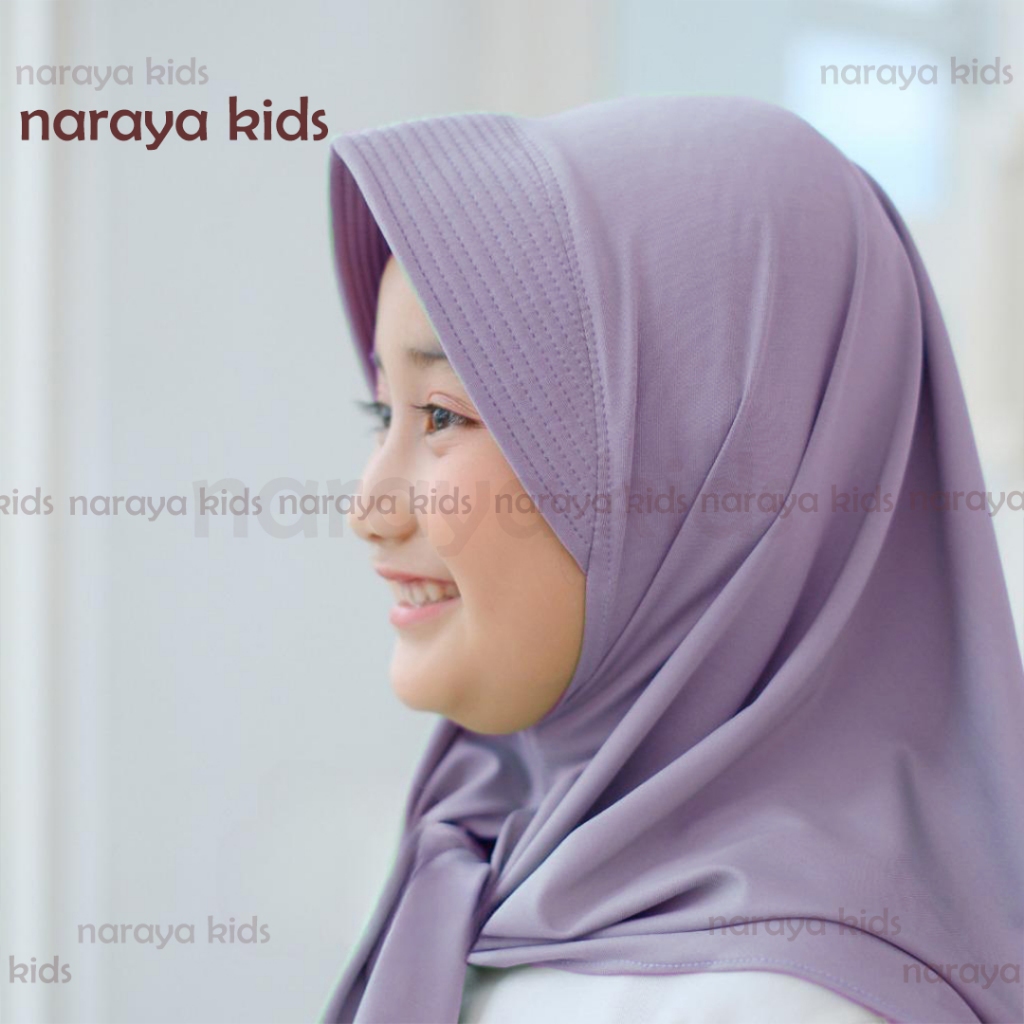 Hijab Anak |  Jilbab Segitiga Instan Pad Jersey Anak Remaja 7 - 13 Tahun | Kerudung Segitiga Instan 