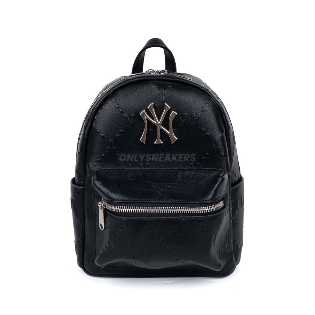 MLB MONONGRAM DIAMOND EMBOSSED MINI BACKPACK NEW YORK YANKEES BLACK